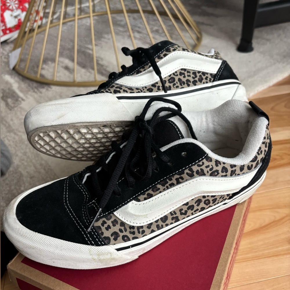 Vans Knu Skool leopard print classic shoes